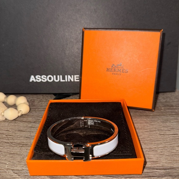 Hermes Clic H White Bracelet - Picture 1 of 9